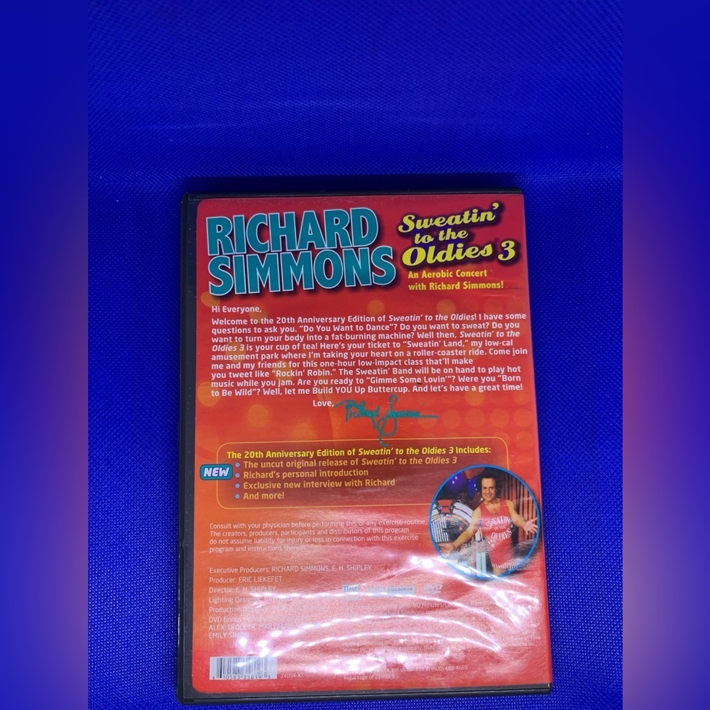 Sweatin to the Oldies 3- DVD. Richard Simmons: Classic Workout DVD - Picture 2 of 2